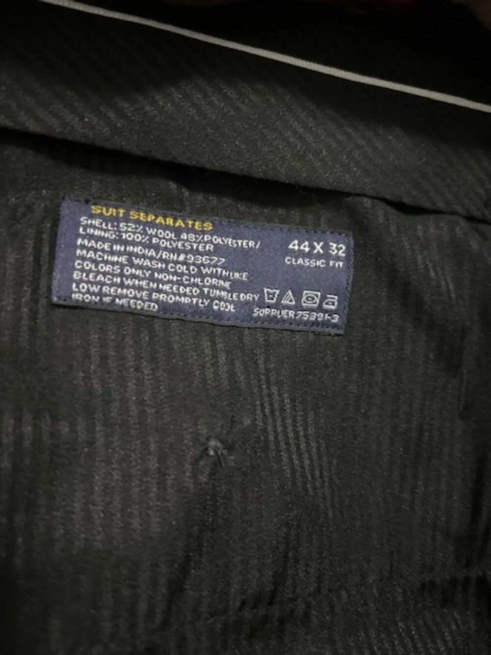 STAFFORD men's black suit, size 44